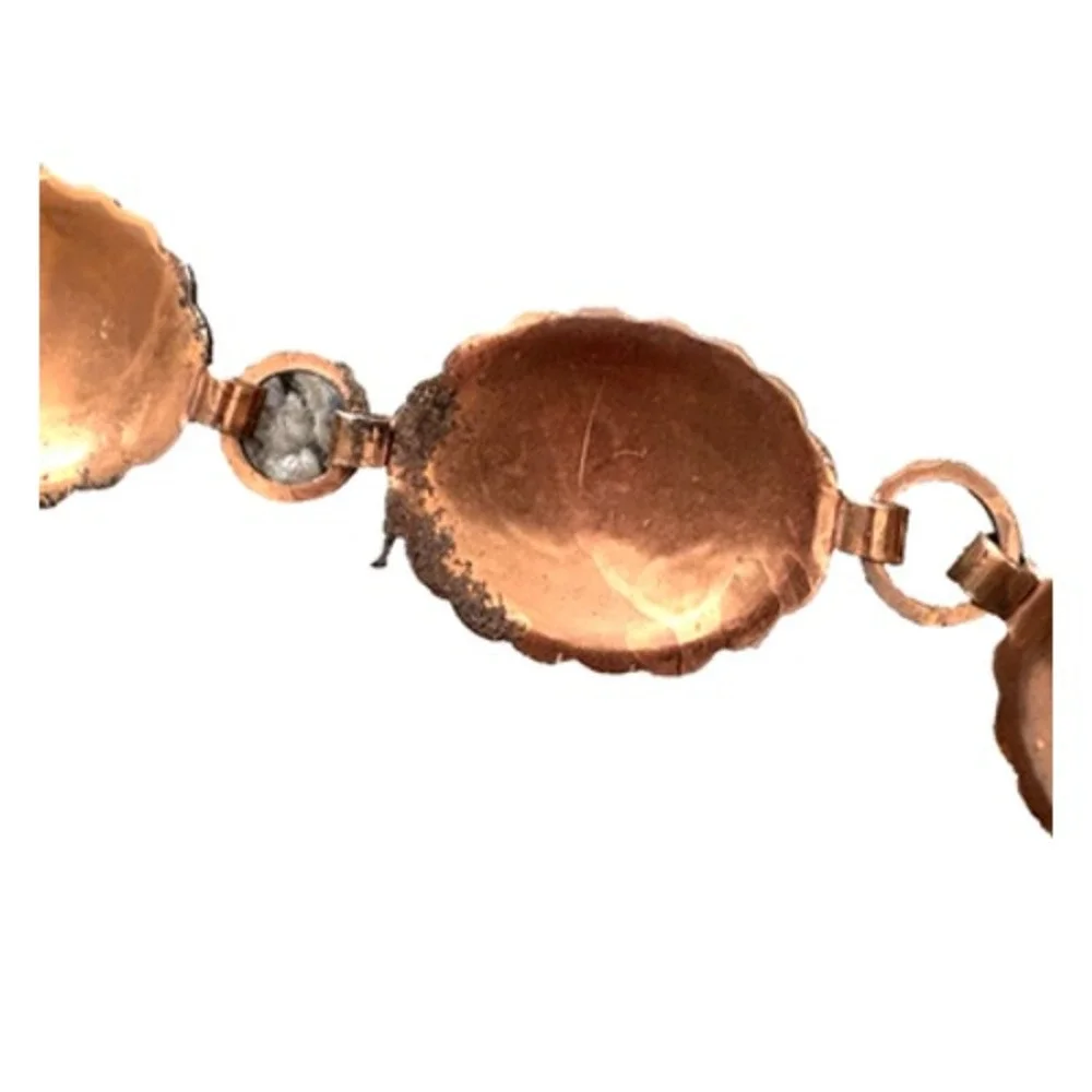 Concho belt gold tone hand stamped 1960's waist measures 34